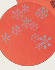 Lacquer Dishes with Snowflakes and Ferns – Shin Bijutsukai Japanese Pattern Print