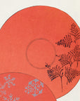 Lacquer Dishes with Snowflakes and Ferns – Shin Bijutsukai Japanese Pattern Print