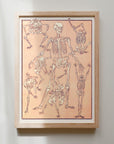 Kyōsai Sketchbook — Skeletons (Front View)