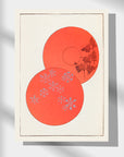 Lacquer Dishes with Snowflakes and Ferns – Shin Bijutsukai Japanese Pattern Print