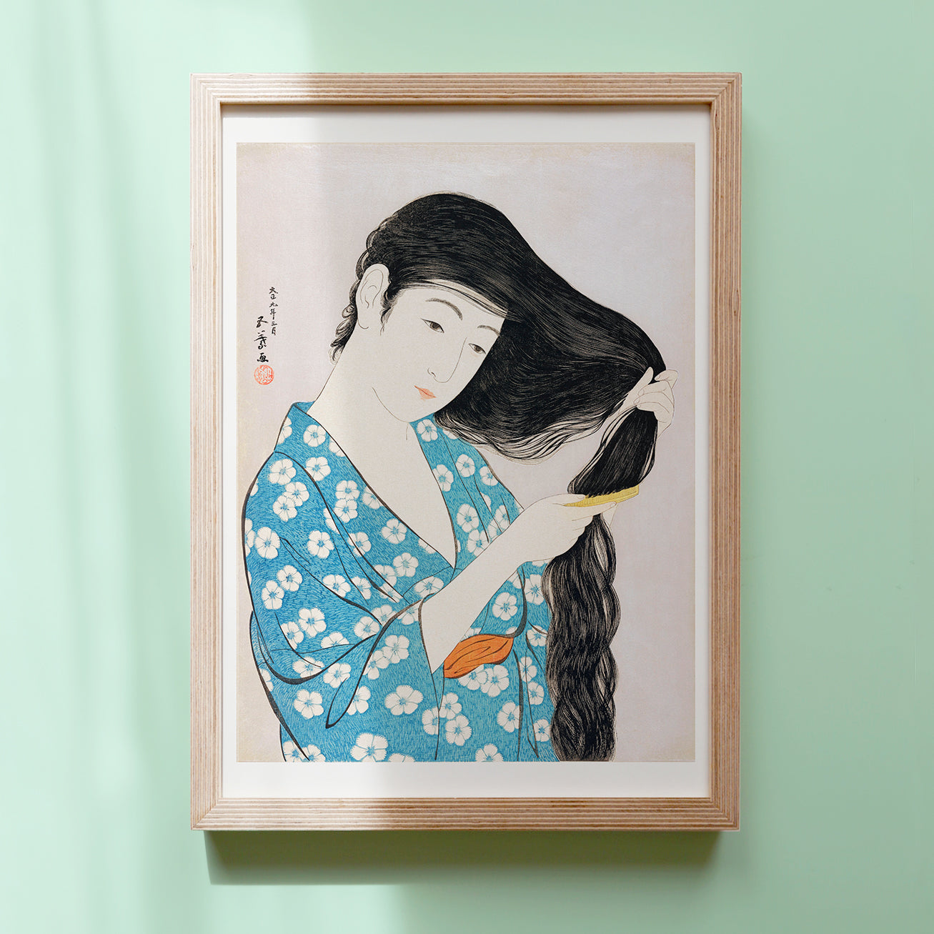 Woman Combing her Hair