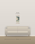 Frog and tadpoles – size comparison, 30 x 60 cm above a 210 cm sofa
