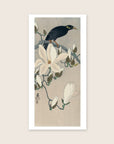 Myna on Magnolia Branch – Ohara Koson art print 30 x 60 cm
