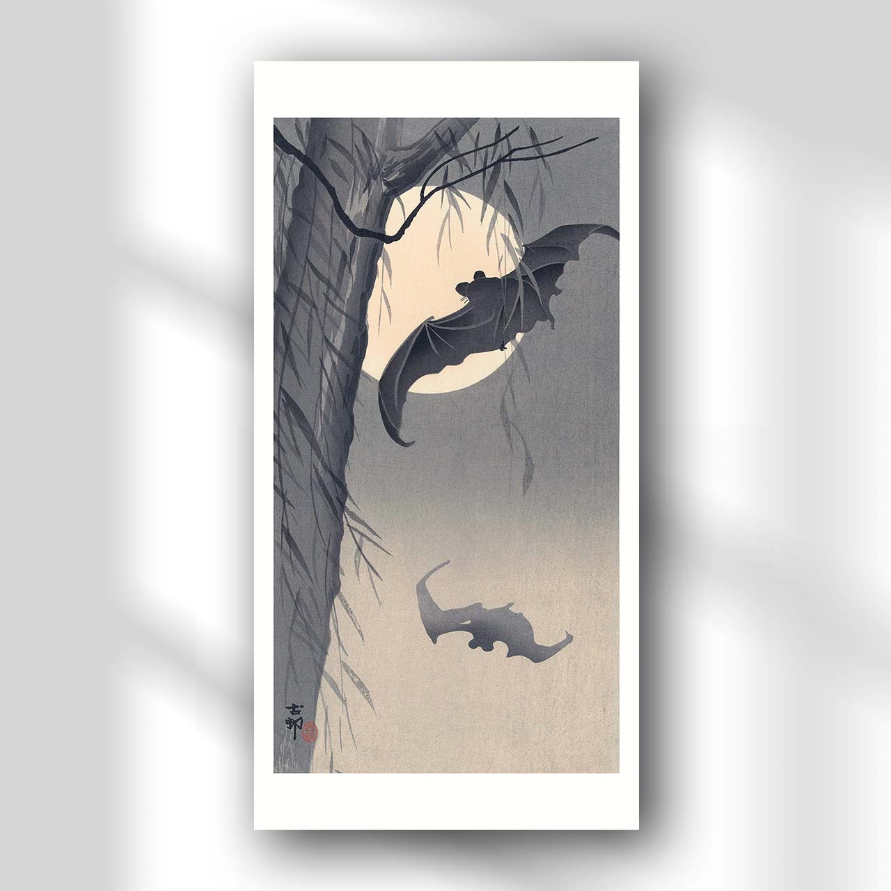 Bats and full moon - Japonica Graphic