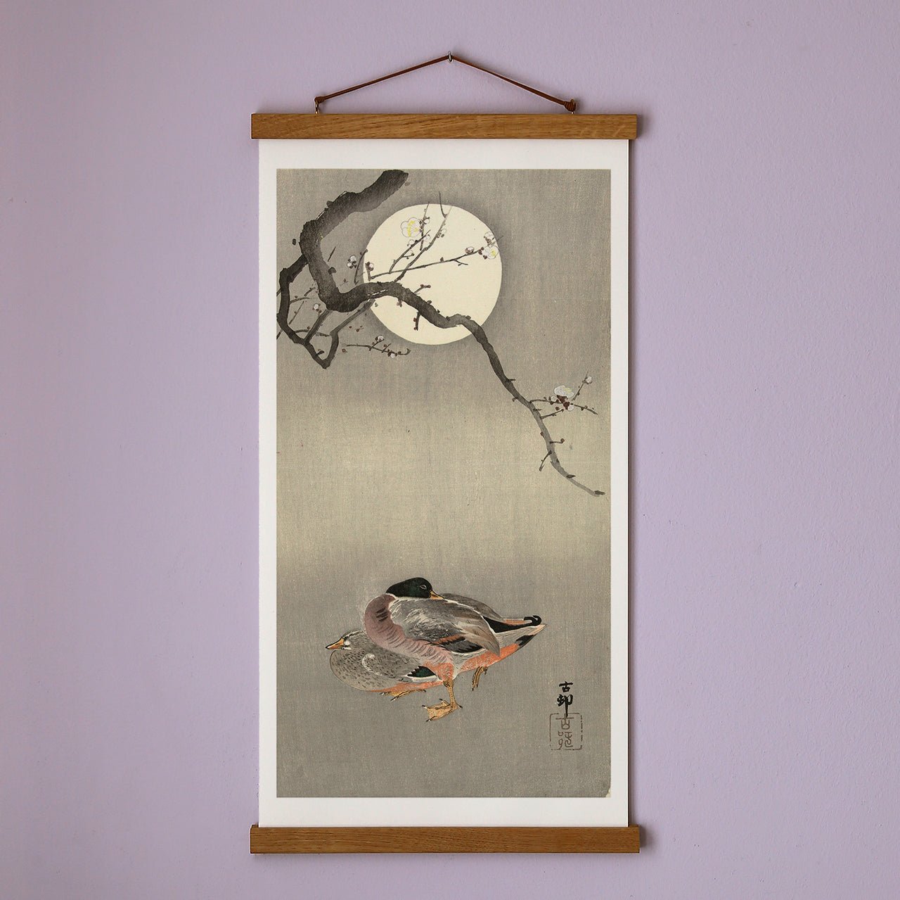 Ducks at full moon - Japonica Graphic