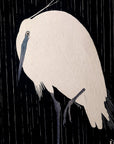 Egret in the rain - Japonica Graphic