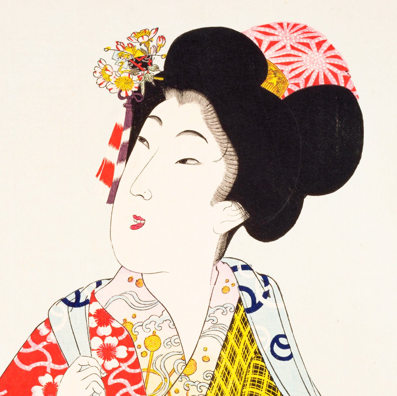 Lady with a hand towel around her neck - Japonica Graphic