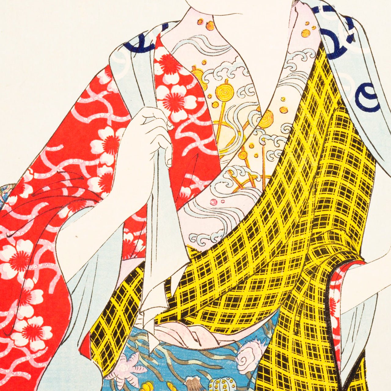 Lady with a hand towel around her neck - Japonica Graphic