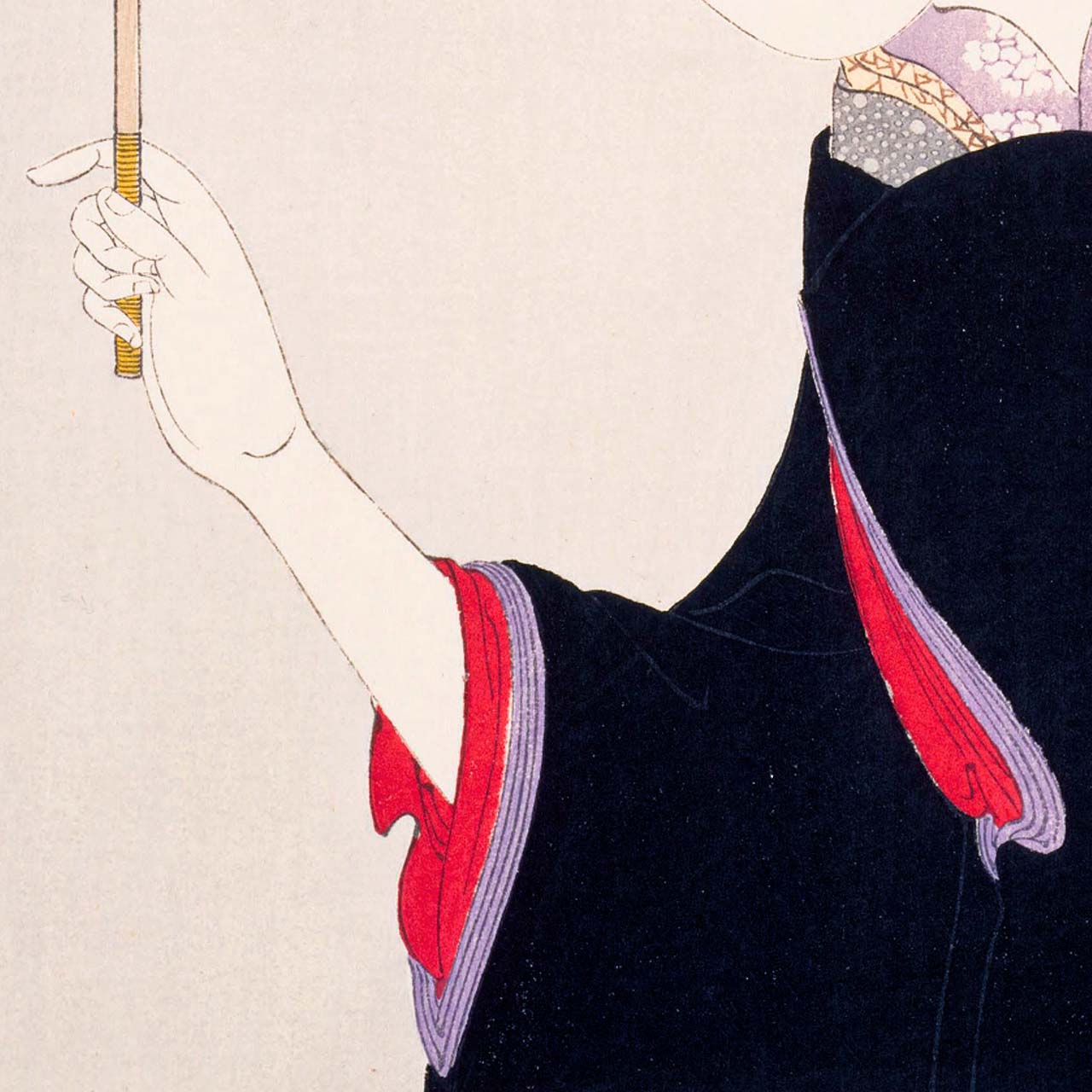Lady with an umbrella - Japonica Graphic