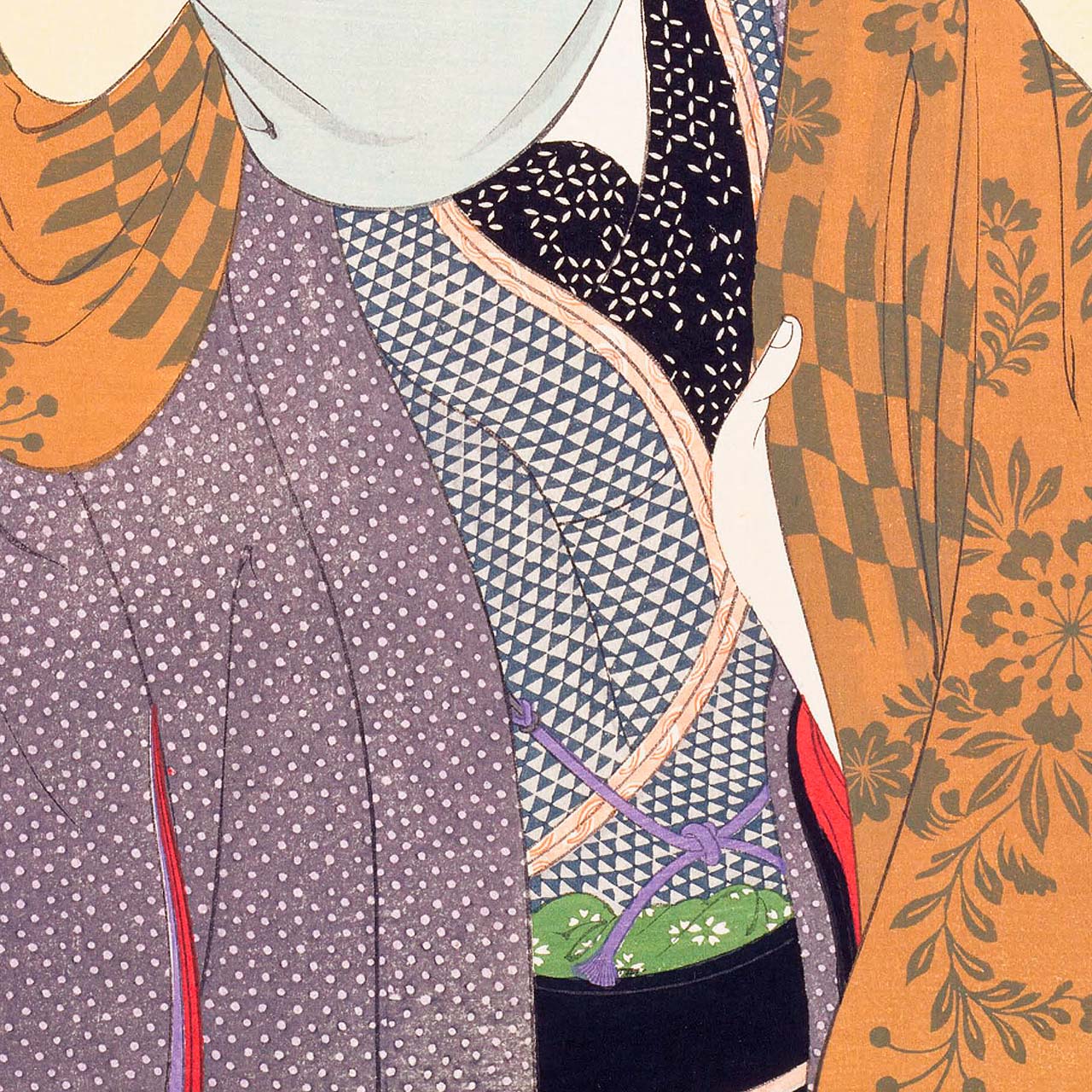 Lady with head cloth - Japonica Graphic