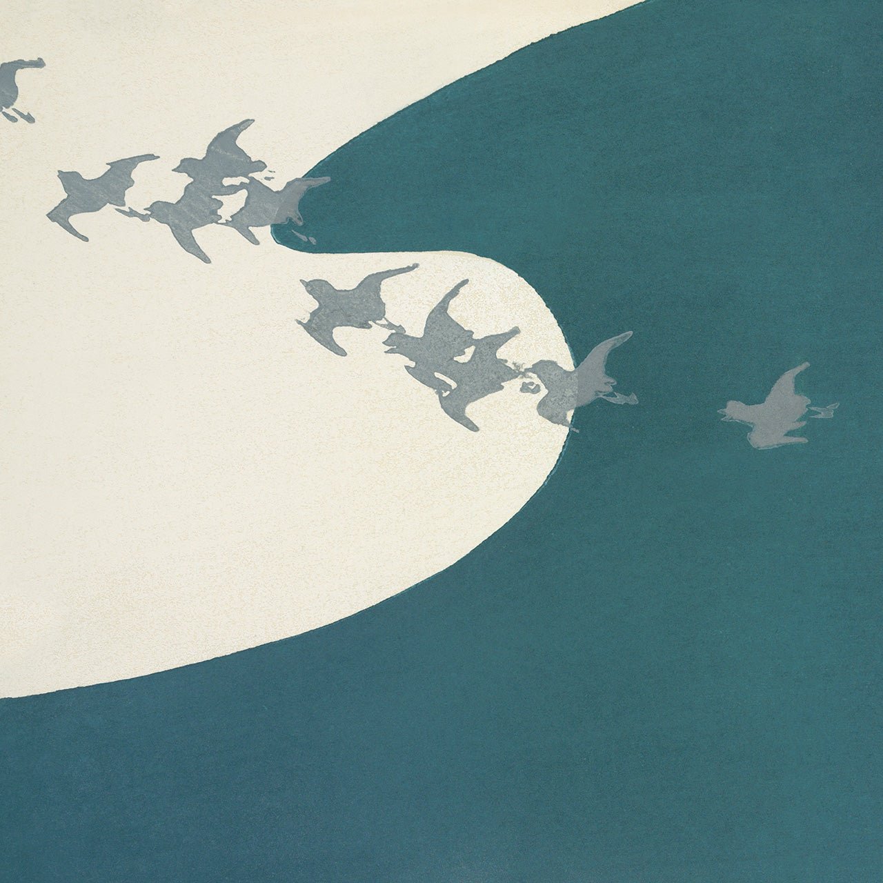 River and migratory birds - Japonica Graphic