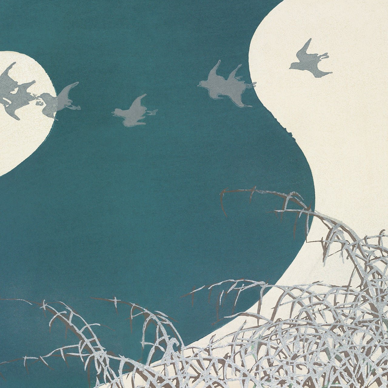 River and migratory birds - Japonica Graphic