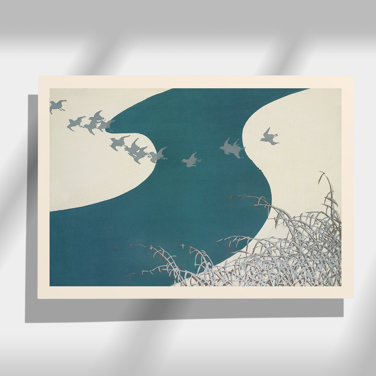 River and migratory birds - Japonica Graphic