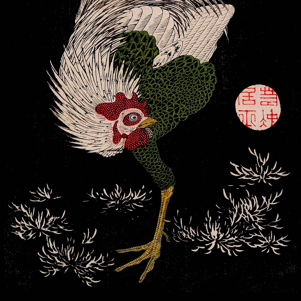 Rooster - Japonica Graphic