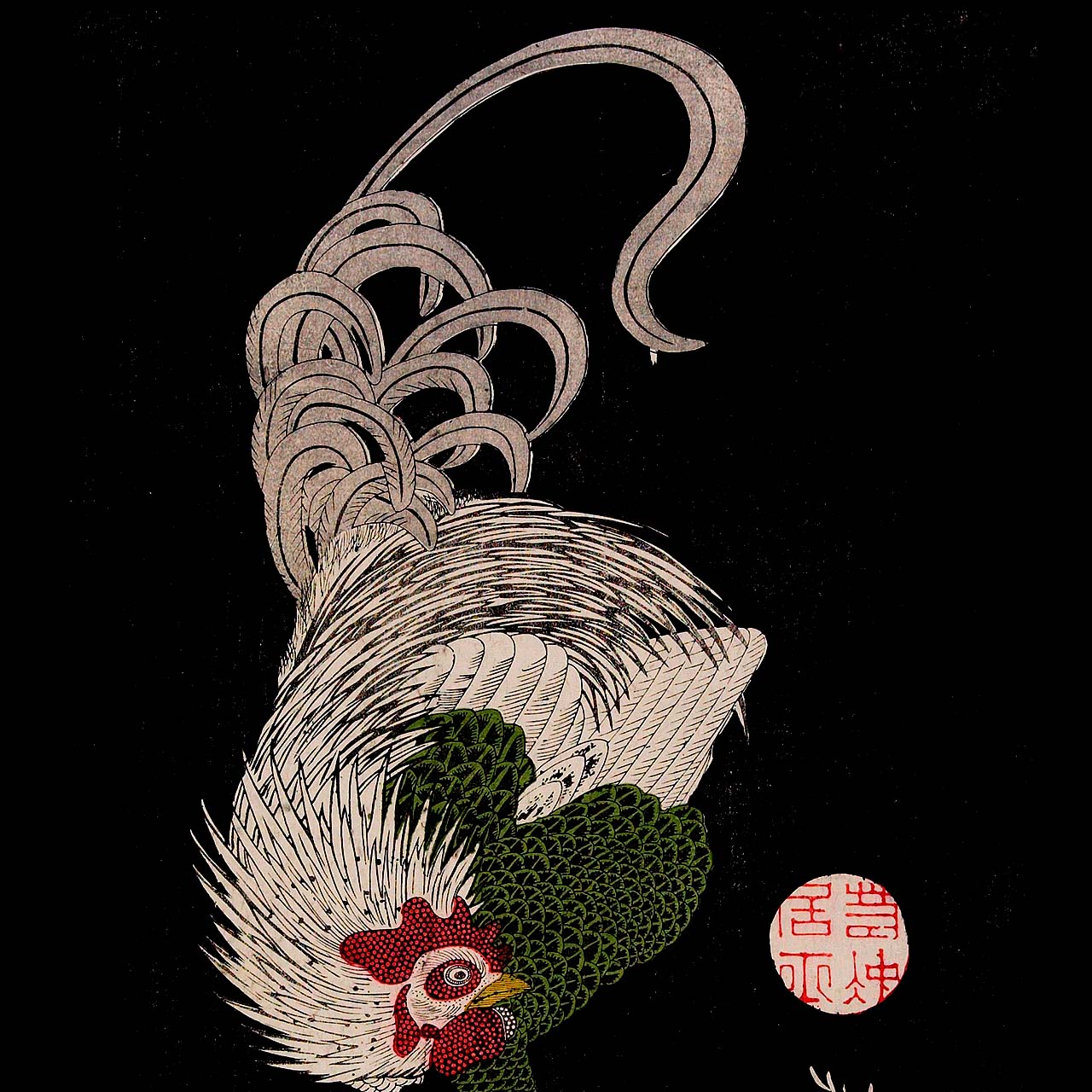 Rooster - Japonica Graphic