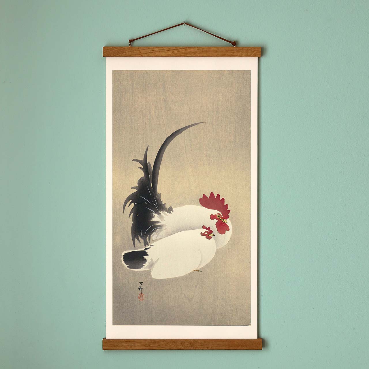 Rooster and Hen - Japonica Graphic