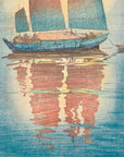 Sailboat, morning fog - Japonica Graphic