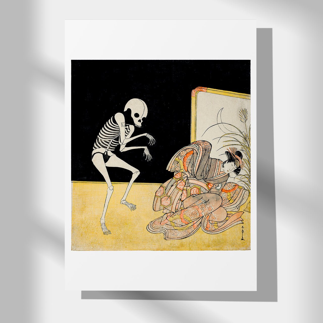 The actors Ichikawa Danjuro V as a skeleton - Japonica Graphic