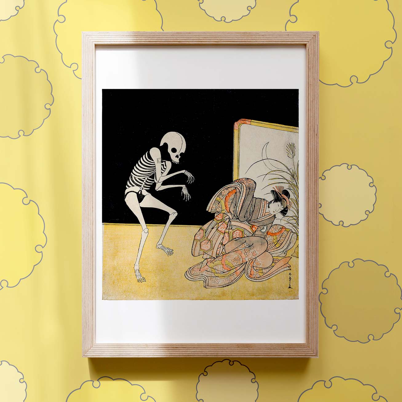 The actors Ichikawa Danjuro V as a skeleton - Japonica Graphic