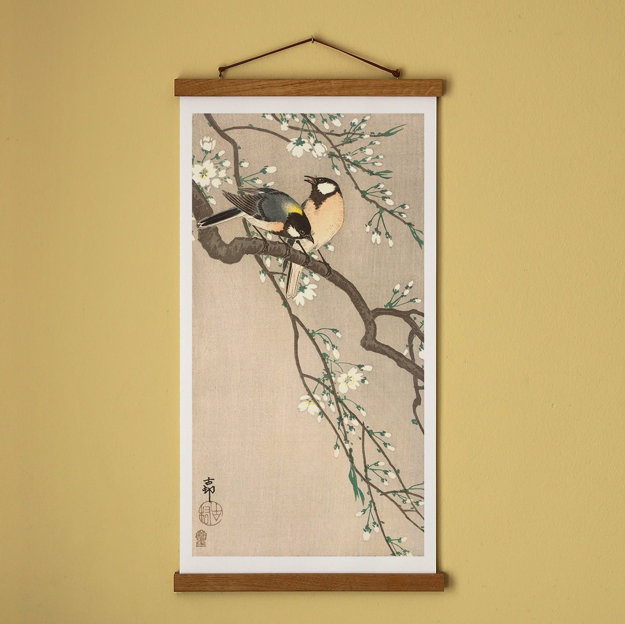 Tits on Cherry Branch - Japonica Graphic
