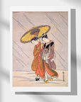 Two Women in a Storm - Japonica Graphic