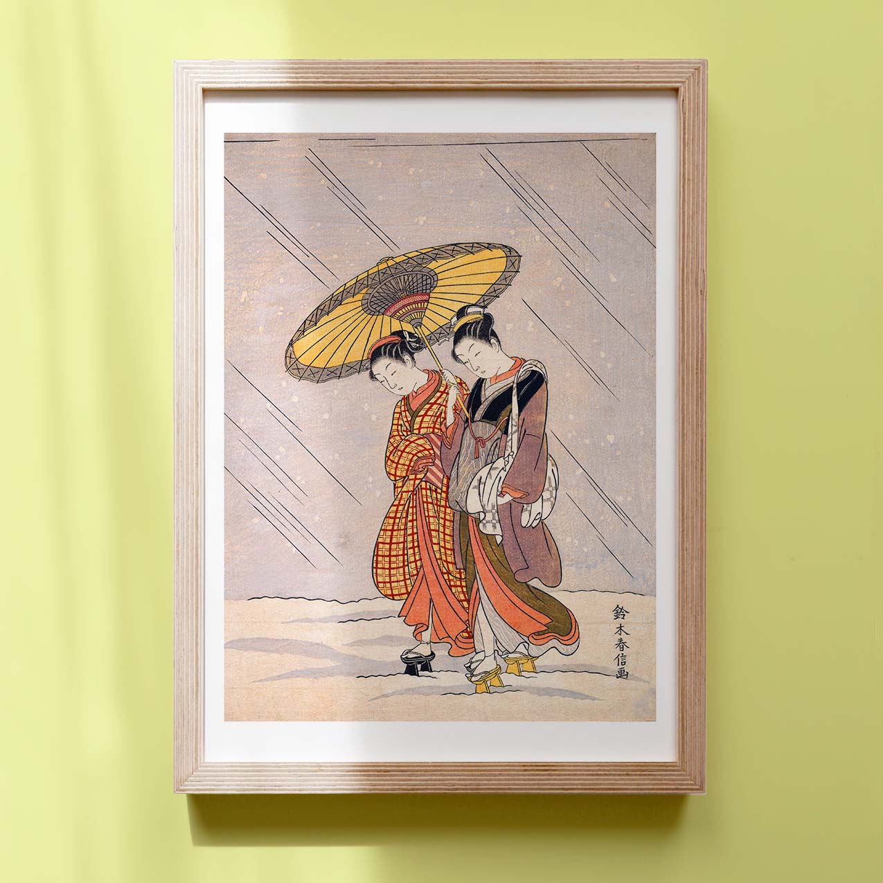 Two Women in a Storm - Japonica Graphic