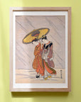 Two Women in a Storm - Japonica Graphic