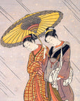 Two Women in a Storm - Japonica Graphic