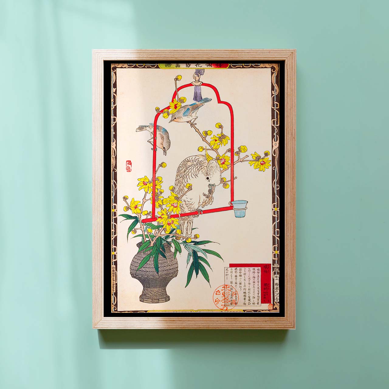 Wintersweet and Parrot - Japonica Graphic