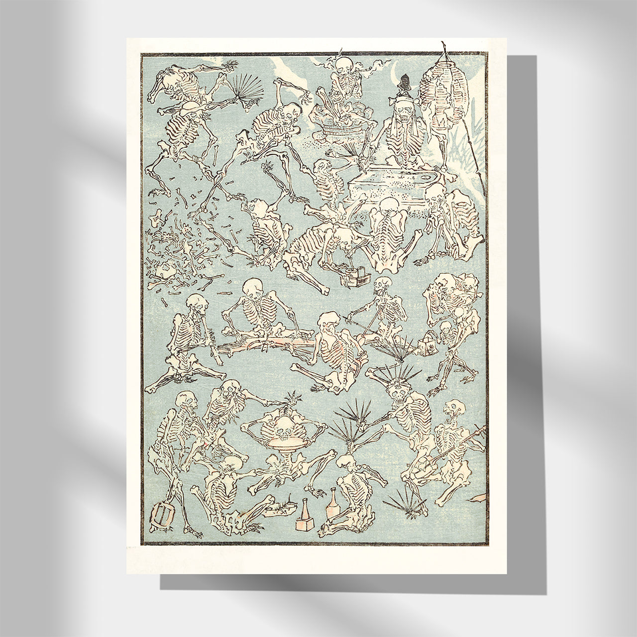 Kyōsai Sketchbook — Skeleton Banquet