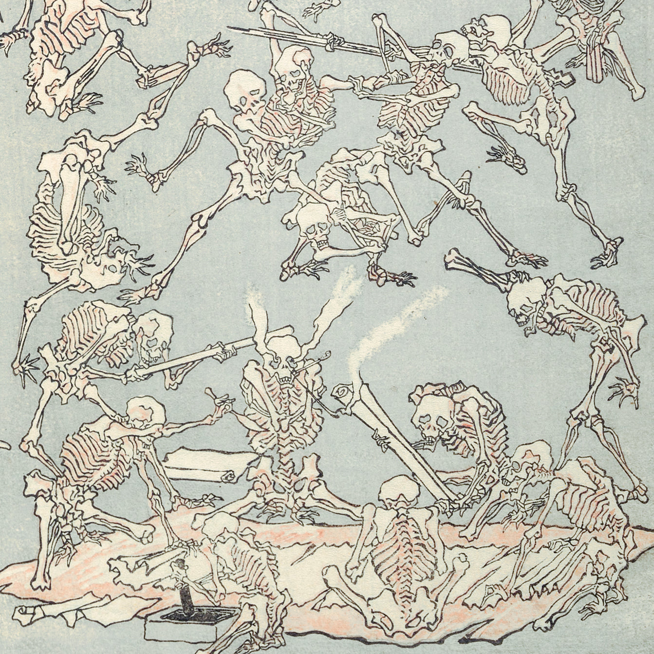 Kyōsai Sketchbook — Skeleton Battle