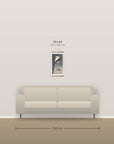 Bats and full moon – size comparison, 30 x 60 cm above a 210 cm sofa