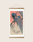 Two Peacocks on Tree Branch – Ohara Koson art print 30 x 60 cm with wooden poster hanger