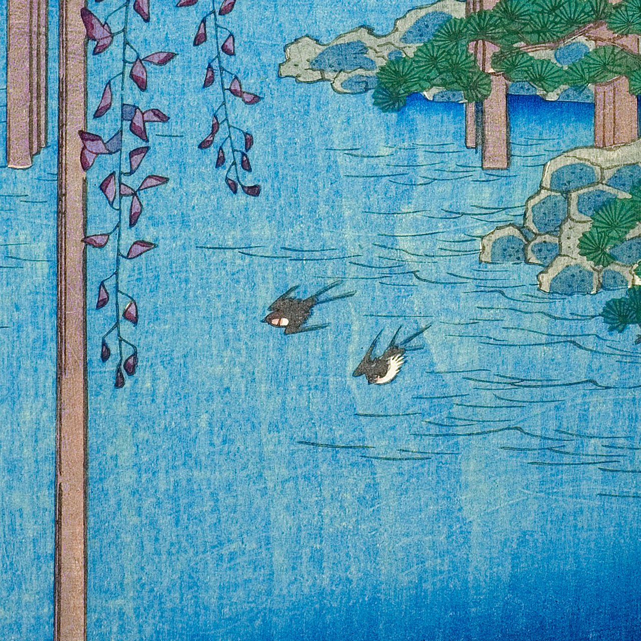 Inside Kameido Tenjin Shrine - Japonica Graphic