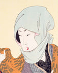 Lady with head cloth - Japonica Graphic