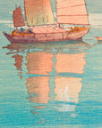 Sailboat, setting sun - Japonica Graphic