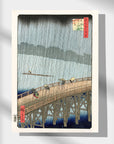 Sudden Shower over Shin-Ōhashi bridge and Atake - Japonica Graphic