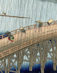 Sudden Shower over Shin-Ōhashi bridge and Atake - Japonica Graphic