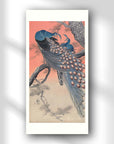 Two Peacocks on Tree Branch - Japonica Graphic