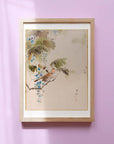 Wisteria and small birds - Japonica Graphic